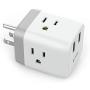 Multi Plug Outlet Extender Box, ETL Listed, TROND Electrical Outlet Splitter Expander with 2 USB Ports, 3 Prong Wall Tap Adapter, Cube Plug Extender for Bathroom Kitchen Bedroom Cruise