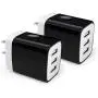 Wall Charger, Hootek 2Pack 3.1A 3 Port USB Plug Cube Wall Charger Adapter Charging Block Box Compatible iPhone 11 Pro XS MAX XR X 8 7 6S Plus, Samsung Galaxy S20 FE 5G S10 S9 S8/Note20 Ultra 5G 10 9 8