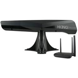 KING KF1001 Falcon Automatic Directional WiFi Antenna with WiFiMax Router and Range Extender - Black
