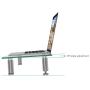 WALI Tempered Glass Monitor Riser Desktop Stand Height Adjustable Table Top for Flat Screen LCD LED TV, Laptop, Notebook, Display (GTT01-2), 2 Pack