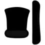 Keyboard Wrist Rest Pad Ergonomic Mouse Pad Set, ToLuLu Cute Mouse Pad for Computer Laptop, Non Slip Mousepad Keyboard Wrist Support with Raised Memory Foam for Easy Typing Pain Relief, Plain Black