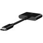 Belkin Rockstar 3.5mm Audio + USB-C Charge Adapter (USB-C Audio Adapter for Note10, Pixel 3, Pixel 3XL, Ipad Pro and More)
