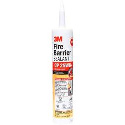 3M Fire Barrier Sealant CP 25WB+ - for Commercial, Industrial and Residential Applications - Cartridge, 10.1 fluid ounces - Red