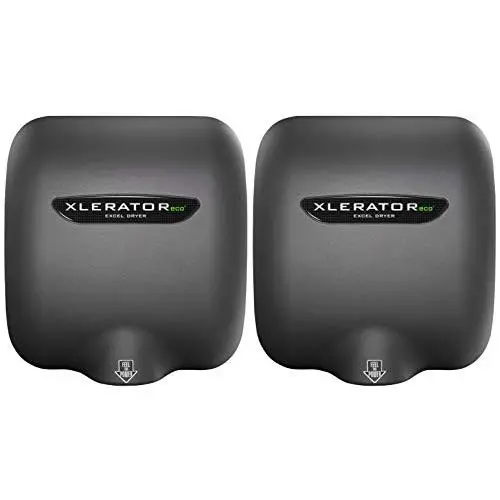 Excel Dryer XLERATOReco XL-GR-ECO 1.1N High Speed Commercial Hand Dryer, Graphite Textured Cover, Automatic Sensor, Surface Mount, Noise Reduction Nozzle, LEED Credit, No Heat 4.5 Amps 110/120V (2 PK)