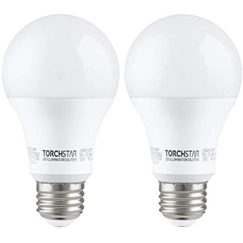 TORCHSTAR 100W Equivalent LED Garage Door Opener Light Bulb, 1500 Lumens A19 Ultra-Bright 3000K Warm White, Shock Resistant Minimize Interference, 15-Watt, UL-Listed, E26 Base, Pack of 2