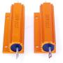 LM YN 100 Watt 10 Ohm 5% Wirewound Resistor Electronic Aluminium Shell Resistors Gold Suitable for Inverter, LED Lights,Frequency Divider, Servo Industry 2-Pcs