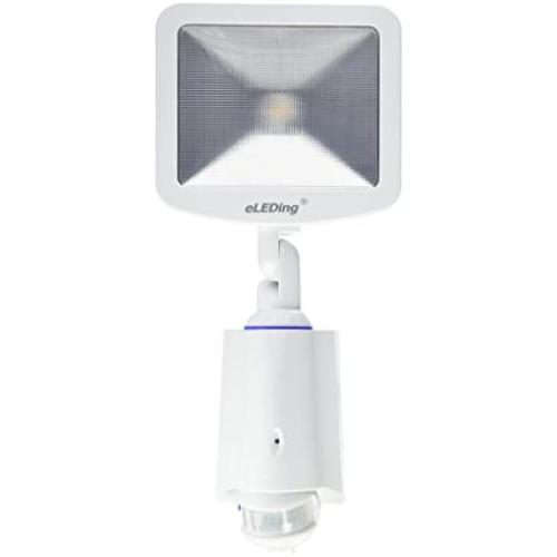 LED Dusk to Dawn Outdoor Lighting 8W CREE 28WH Li-Poly Battery 100W Halogen Equiv. for Back Yardence (White)