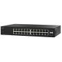Cisco SG112-24 Desktop Switch with 24 Compact Gigabit Ethernet (GbE) Ports plus 2 Gigabit Ethernet combo mini-GBIC SFP, Limited Lifetime Protection (SG112-24-NA),Black