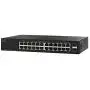 Cisco SG112-24 Desktop Switch with 24 Compact Gigabit Ethernet (GbE) Ports plus 2 Gigabit Ethernet combo mini-GBIC SFP, Limited Lifetime Protection (SG112-24-NA),Black