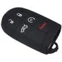 LemSa 2Pcs Keyless Entry Remote Car Smart Key Fob Outer Shell Cover Soft Rubber Protective Case for Jeep Grand Cherokee Dodge Challenger Charger Dart Durango Journey Chrysler 300, Black Pink