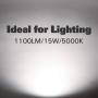 12 Pack 5/6 Inch LED Recessed Lighting, Baffle Trim, CRI90, 15W=100W, 1100lm, 5000K Daylight White, Dimmable Recessed Lighting, Damp Rated LED Recessed Downlight, ETL Listed