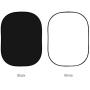 Fovitec Reversible Black and White Double-Sided Muslin Pop-Up Backdrop 5x6.5 for Headshot and Portrait Photography, Vlogging and Video Conferencing