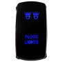 OZ-USA Flood Light Switch Blue led Laser Rocker UTV Truck Polaris RZR XP 900 800 Dash
