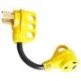 Epicord RV Power Cord Dogbone RV Power Adapter with Handle 12'' 10AWG/3 Cord 50Amp to 30Amp with SA Certification