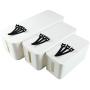 YaeCCC Cable Management Organizer Box Power Strips Hider Power Cords Hider for Desk, TV, Computer, USB Hub,Cords (Set of Three) White