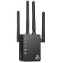 1200Mbps WiFi Range Extender WiFi Repeater Wireless Signal Booster, 2.4 & 5GHz Dual Band Extender with Ethernet Port and 4 Antenna