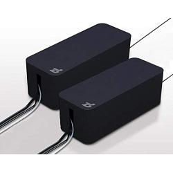 Bluelounge CableBox Cable and Cord Management System - (Black) - Pack of 2