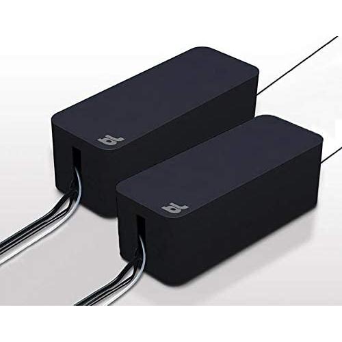 Bluelounge CableBox Cable and Cord Management System - (Black) - Pack of 2