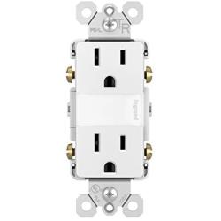 Legrand radiant Adjustable LED Night Light Outlet, Nightlight Electrical Outlets, Tamper Resistant, Safe for Kids, White, NTL885TRWCC6