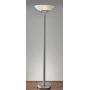 Adesso 5023-22 Expo 300W Torchiere, 71.5 in, 2 x 150W Incandescent/LED, Brushed Steel/Chrome Finish, 1 Floor Lamp