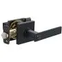 Amazon Basics Contemporary Stamford Door Lever with Lock, Entry, Matte Black