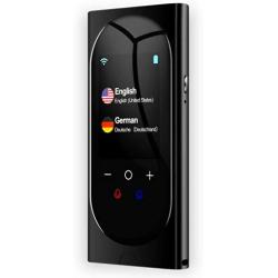 Language Translator Device Interpreter Device Two Way Voice Translator Support 106 Languages with Camera Translation for Traveling Learning Chatt Business (Black)