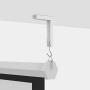 Universal Projector Screen L-Bracket Wall Hanging Mount 6 inch Adjustable Extension with Hook Manual, Spectrum and Perfect Screen Placement up to 66 lbs, 30 kg (PSM001), White