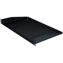 R1194 Rack Shelf Black Steel (1U, Vented)