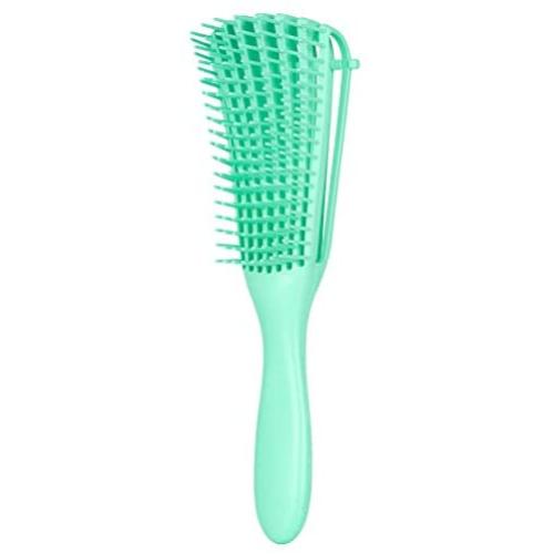 Emoly Detangling Brush for Natural Hair-Detangler for America 3a to 4c Kinky Wavy, Curly, Coily Hair, Detangle Easily with Wet/Dry (Green)