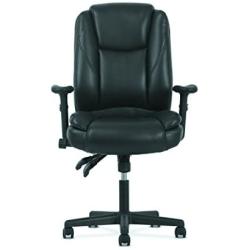 Sadie High-Back Leather Office/Computer Chair - Ergonomic Adjustable Swivel Chair with Lumbar Support (HVST331)