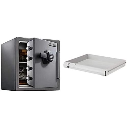 SentrySafe SF123ES Fireproof Safe with Digital Keypad 1.23 Cubic Feet,Black & 912 Tray Accessory, For SFW082 and SFW123 Fire Safes