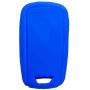 LemSa 2pcs Silicone 5 Buttons Flip Key Fob Cover Remote Keyless Entry Bag for Chevrolet Camaro Cruze Equinox Malibu SS Sonic Spark Volt Aveo Epica,Buick Lacrosse Encore GL8 Regal Excelle,Black/Blue