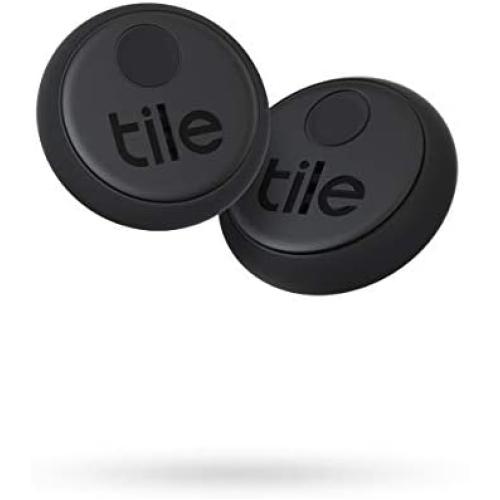 Tile Sticker (2020) 2-pack - Small, Adhesive Bluetooth Tracker, Item Locator and Finder for Remotes, Headphones, Gadgets and More; Waterproof with 3 Year Battery Life