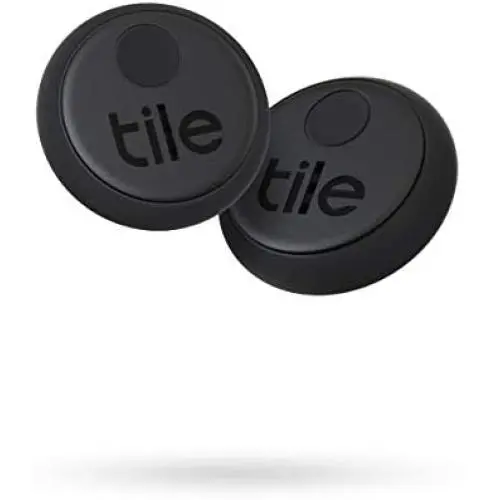 Tile Sticker (2020) 2-pack - Small, Adhesive Bluetooth Tracker, Item Locator and Finder for Remotes, Headphones, Gadgets and More; Waterproof with 3 Year Battery Life