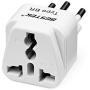 BESTEK Italyl Travel Plug Adapter, Grounded Universal Type L Plug Adapter Italy to US Adapter - Ultra Compact for Italy, Chile, Maldives, Uruguay and More, 3 Pack