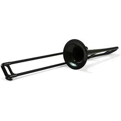 pInstrument Plastic pBone Trombone - Mouthpieces and Carrying Bag - Bb Authentic Sound for Student & Beginner - Durable ABS Construction - Black
