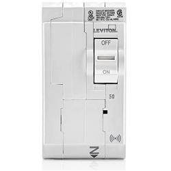 Leviton LB250-S 50 Amp, 2-Pole Plug-on Smart Standard Branch Circuit Breaker, 120 VAC, White
