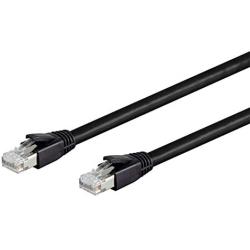 Monoprice 131106 Cat8 Ethernet Network Cable - 7 feet - Black | 2GHz, 40G, 24AWG, S/FTP - Entegrade Series