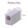 RJ11 6P4C Phone Line Coupler,Inline Couplers,Modular Female to Female Straight Telephone Extension Cord Coupler Adapter Jack,White
