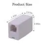 RJ11 6P4C Phone Line Coupler,Inline Couplers,Modular Female to Female Straight Telephone Extension Cord Coupler Adapter Jack,White