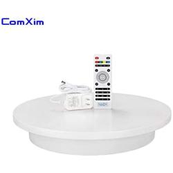 ComXim Professional 360 Degree Photography Turntable for Product Photography, 15.8in(40cm) Diameter,Automatic Remote Control Angle,Speed,Direction, Various Rotation Mode (White)