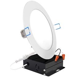 Sunco Lighting 6 Inch Slim LED Downlight with Junction Box, 14W=100W, 850 LM, Dimmable, 2700K Soft White, Recessed Jbox Fixture, Simple Retrofit Installation - ETL & Energy Star