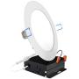 Sunco Lighting 6 Inch Slim LED Downlight with Junction Box, 14W=100W, 850 LM, Dimmable, 2700K Soft White, Recessed Jbox Fixture, Simple Retrofit Installation - ETL & Energy Star