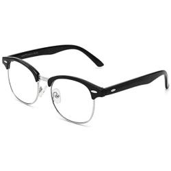 Cyxus Reading Glasses for Men Blue Light Blocking Semi Rimless Clear Lens Magnification Readers
