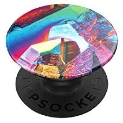 PopSockets: PopGrip with Swappable Top for Phones & Tablets - Rainbow Gem Gloss