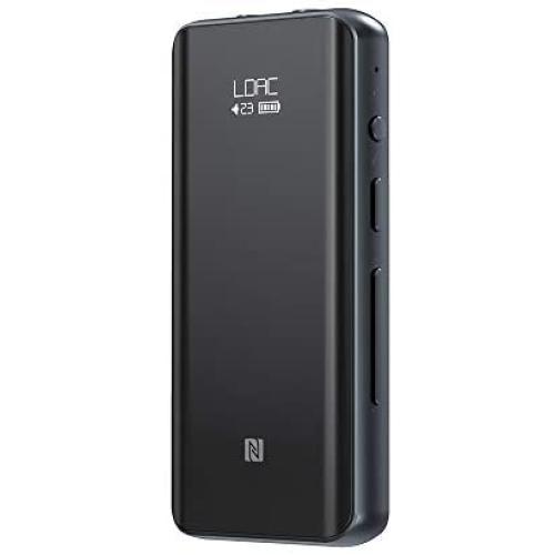 FiiO BTR5-384K/32Bit Native DSD256 Hi-Res CSR8675 Bluetooth5.0 Receiver/USB DAC/DSD Headphone Amp with LDAC, aptX HD, (3.5mm Unbalanced&2.5mm Balanced Output, Titanium)