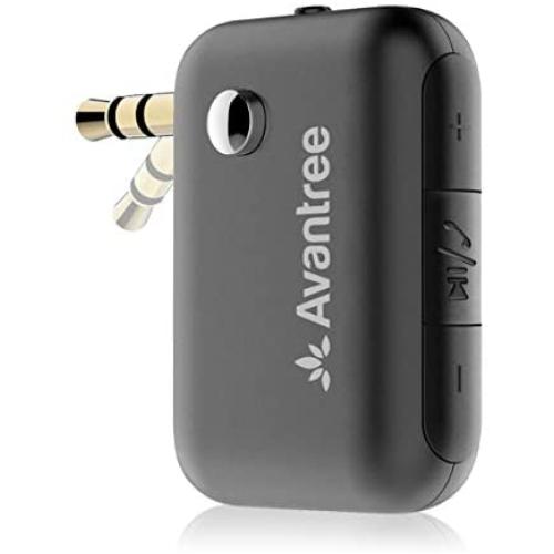 Avantree CK210 Low Latency Bluetooth Audio Receiver for Speaker & Car, Hands Free Car Kit for Home Car Stereo Audio System, Portable 3.5mm AUX Audio Adapter, Dual Link & Voice Assistant