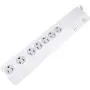 GE Pro 7-Outlet Surge Protector, 3ft. Power Cord, Twist-to-Lock Safety Covers, White, 34768