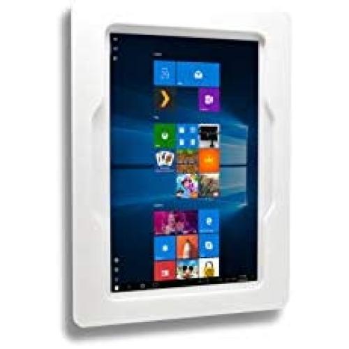 TABcare Security Anti-Theft Acrylic Case for MS Surface Go Used as Kiosk, POS, Store, Show Display. Configured as VESA, Wall Mount, Desktop Stand (White, Desktop Stand)
