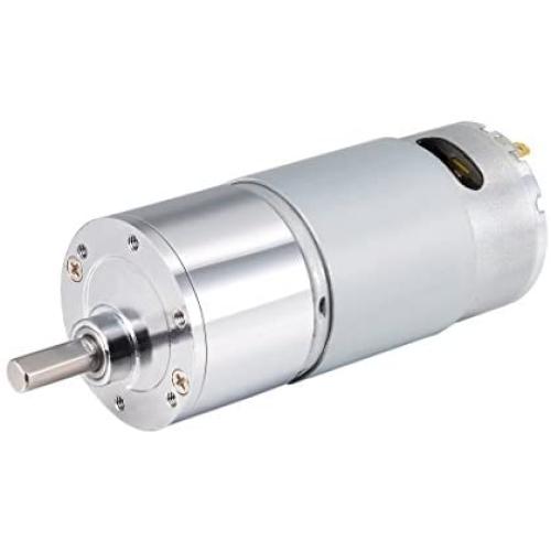 uxcell 24V DC 320 RPM Gear Motor High Torque Electric Reduction Gearbox Eccentric Output D Shaft